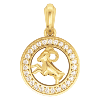 Aries Charm in Gold